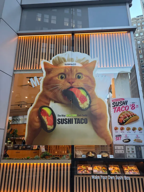 스시 타코 고양이 원본 사진