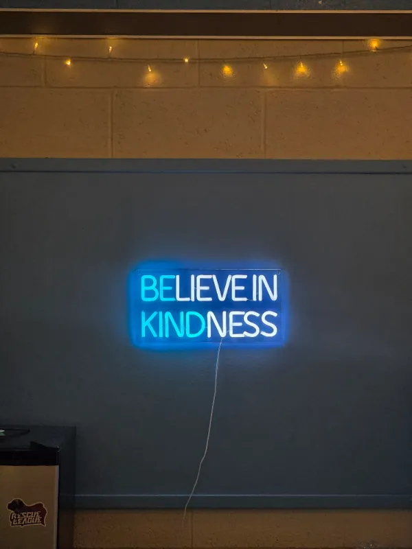 Believe in Kindness 네온사인 원본 사진