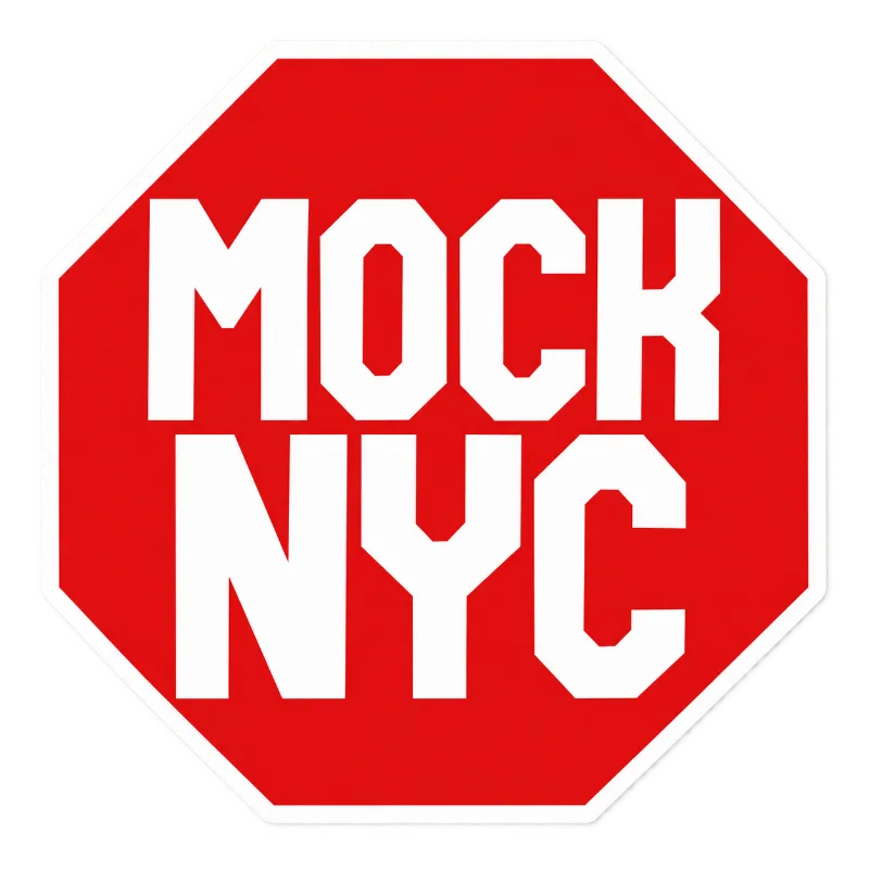 MOCK NYC 정지 표지판